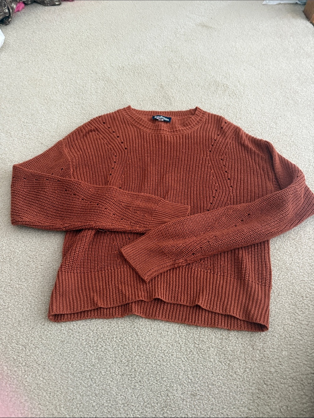Freshman Women’s Crewneck Sweater in Rust Orange